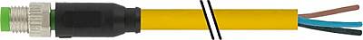 7000-08001-0302000 M8 male 0° A-cod. with cable PUR 3x0.25 ye UL/CSA+drag ch. 20m - 1