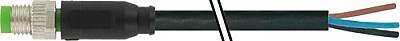 7000-08001-6500050 M8 male 0° A-cod. with cable PUR 3x0.25 bk UL/CSA+robot 0.5 m - 1