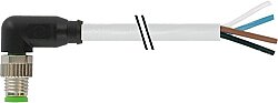 7000-08031-2112000 M8 male 90° A-cod. with cable PVC 4x0.25 gy UL/CSA 20m