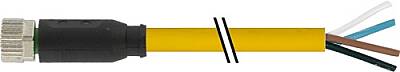 7000-08061-0112500 M8 female 0° A-cod. with cable PVC 4x0.25 ye UL/CSA 25m - 1