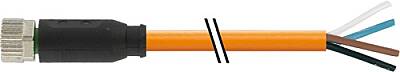 7000-08061-8463000 M8 female 0° A-cod. with cable PUR 4x0.34or UL/CSA+robot+drag 30.0 m - 1