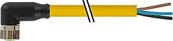 7000-08081-0501000 M8 female 90° A-cod. with cable PUR 3x0.25 ye UL/CSA+robot+drag ch. 10m