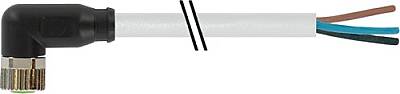 7000-08081-2101250 M8 female 90° A-cod. with cable PVC 3x0.25 gy UL/CSA 12.5m - 1