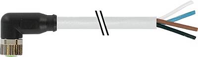 7000-08101-2110200 M8 female 90° A-cod. with cable PVC 4x0.25 gy UL/CSA 2m - 1
