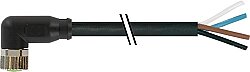 7000-08101-6115000 M8 female 90° A-cod. with cable PVC 4x0.25 bk UL/CSA 50m