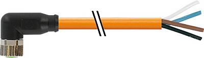 7000-08101-8460030 M8 female 90° A-cod. with cable PUR 4x0.34 or UL/CSA+robot+drag ch. 0.3m - 1