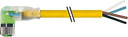 7000-08102-0311000 M8 female 90° A-cod. with cable LED PUR 4x0.25 ye UL/CSA+drag ch. 10m
