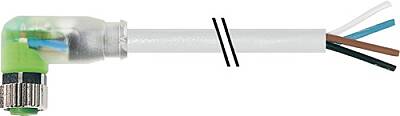 7000-08102-2341000 M8 female 90° A-cod. with cable LED PUR 4x0.34 gy UL/CSA+drag ch. 10m - 1