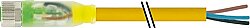7000-08111-0100750 M8 female 0° A-cod. with cable LED PVC 3x0.25 ye UL/CSA 7.5m