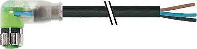 7000-08121-6503000 M8 female 90° A-cod. with cable LED PUR 3x0.25 bk UL/CSA+robot+drag ch. 30m - 1
