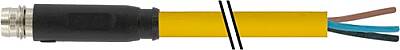 7000-08161-0300750 M8 male 0° A-cod. snap-in with cable PUR 3x0.25 ye UL/CSA+drag ch. 7.5m - 1