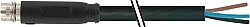 7000-08161-6100200 M8 male 0° A-cod. snap-in with cable PVC 3x0.25 bk UL/CSA 2.0m