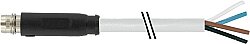 7000-08171-2111000 M8 male 0° A-cod. snap-in with cable PVC 4x0.25 gy UL/CSA 10m