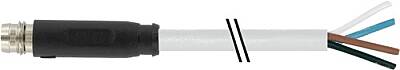 7000-08171-2310150 M8 male 0° A-cod. snap-in with cable PUR 4x0.25 gy UL/CSA+drag ch. 1.5m - 1