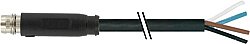 7000-08171-6110300 M8 male 0° A-cod. snap-in with cable PVC 4x0.25 bk UL/CSA 3m