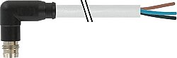 7000-08181-2300500 M8 male 90° A-cod. snap-in with cable PUR 3x0.25 gy UL/CSA+drag ch. 5m