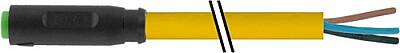 7000-08201-0300150 M8 female 0° A-cod. snap-in with cable PUR 3x0.25 ye UL/CSA+drag ch. 1.5m - 1