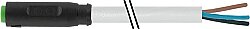 7000-08201-2500150 M8 female 0° A-cod. snap-in with cable PUR 3x0.25 gy UL/CSA+robot+drag ch. 1.5m