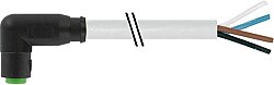 7000-08261-2110200 M8 female 90° A-cod. snap-in with cable PVC 4x0.25 gy UL/CSA 2.0m