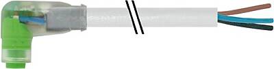 7000-08281-2101000 M8 female 90° A-cod. snap-in with cable LED PVC 3x0.25 gy UL/CSA 10m - 1