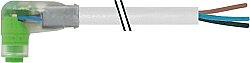 7000-08281-2500750 M8 female 90° A-cod. snap-in with cable LED PUR 3x0.25 gy UL/CSA+robot+drag ch. 7.5m