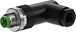7000-08431-0000000 M8 male 90° A-cod. screw terminal 3-pol., 0,14 - 0,5mm², 2,5 - 5mm