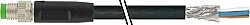 7000-08711-6410100 M8 male 0° A-cod. with cable shielded PUR 4x0.34 shielded bk UL/CSA+drag ch. 1m