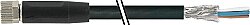 7000-08761-6411300 M8 female 0° A-cod. with cable shielded PUR 4x0.34 shielded bk UL/CSA+drag ch. 13m