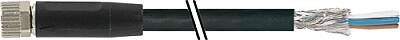 7000-08761-6412500 M8 female 0° A-cod. with cable shielded PUR 4x0.34 shielded bk UL/CSA+drag ch. 25m - 1