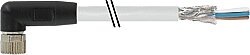 7000-08781-2400500 M8 female 90° A-cod. with cable shielded PUR 3x0.34 shielded gy UL/CSA+drag ch. 5m