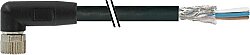7000-08781-6400500 M8 female 90° A-cod. with cable shielded PUR 3x0.34 shielded bk UL/CSA+drag ch. 5m