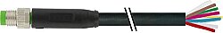 7000-08921-6960030 M8 male 0° with cable PUR 8x0.14 0,3m