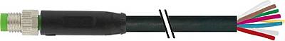7000-08921-6960200 M8 male 0° with cable PUR 8x0.14 2m - 1