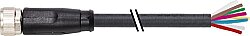 7000-08961-6960500 M8 female 0° with cable PUR 8x0.14 5m