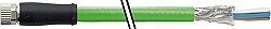 7000-09041-7961000 M8 female 0° D-cod. with cable shielded PUR 1x4xAWG22 shielded gn UL/CSA+drag ch. 10m
