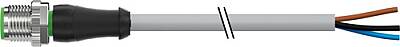 7000-12001-2330400 M12 male 0° A-cod. with cable PUR 3x0.34 gy UL/CSA+drag ch. 4m - 1