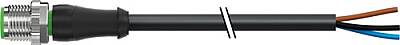 7000-12001-6335000 M12 male 0° A-cod. with cable PUR 3x0.34 bk UL/CSA+drag ch. 50m - 1
