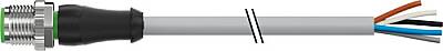 7000-12041-2191000 M12 male 0° A-cod. with cable PVC 5x0.34 gy UL/CSA 10m - 1