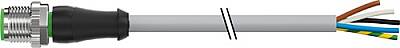 7000-12041-2350100 M12 male 0° A-cod. with cable PUR 5x0.34 gy UL/CSA+drag ch. 1m - 1