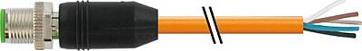 7000-12041-4880030 M12 male 0° A-cod. with cable PUR 5x0.34 or UL/CSA+robot+drag ch. 0.3m - 1