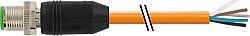 7000-12041-4880150 M12 male 0° A-cod. with cable PUR 5x0.34 or UL/CSA+robot+drag ch. 1.5m