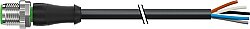 7000-12041-7320140 M12 male 0° A-cod. with cable PUR 5x0.34 bk UL/CSA+drag ch. 1.4m
