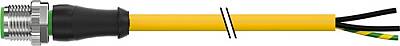 7000-12060-0361100 M12 male 0° A-cod. with cable PUR 3x0.75 ye UL/CSA+drag ch. 11m - 1