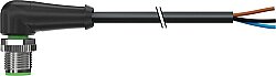 7000-12081-6331000 M12 male 90° A-cod. with cable PUR 3x0.34 bk UL/CSA+drag ch. 10m