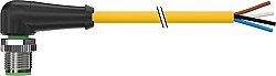 7000-12101-0140750 M12 male 90° A-cod. with cable PVC 4x0.34 ye UL/CSA 7.5m