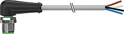 7000-12101-2340150 M12 male 90° A-cod. with cable PUR 4x0.34 gy UL/CSA+drag ch. 1.5m