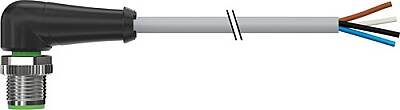 7000-12101-2340150 M12 male 90° A-cod. with cable PUR 4x0.34 gy UL/CSA+drag ch. 1.5m - 1