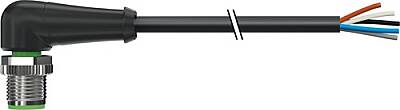 7000-12121-7320750 M12 male 90° A-cod. with cable PUR 5x0.34 bk UL/CSA+drag ch. 7.5m - 1