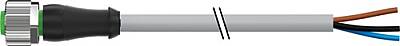 7000-12181-2130750 M12 female 0° A-cod. with cable PVC 3x0.34 gy UL/CSA 7.5m - 1