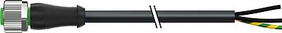 7000-12191-6263500 M12 female 0° A-cod. with cable PUR 3x0.75 bk UL/CSA 35m - 1